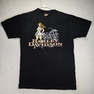 Harley Davidson Mens T Shirt L/XL No Size Tag Boston Heights Ohio Biker